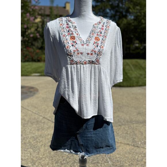 MSRP $134 | Boho Blouse + Denim Skirt + Bling Belt Bundle S-M | SAME DAY SHIP - Picture 2 of 11
